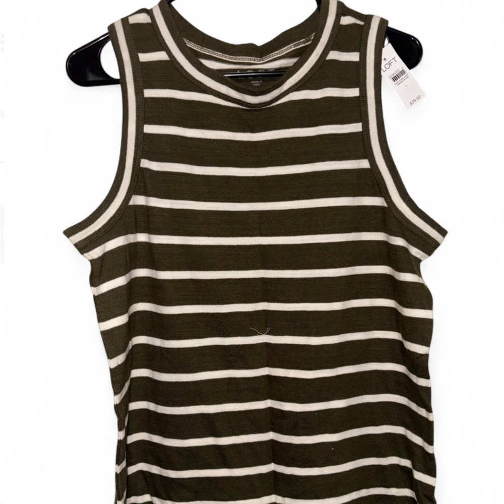 LOFT outlet Striped Sleeveless Top